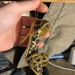 Leopard Print High Heel Ornament